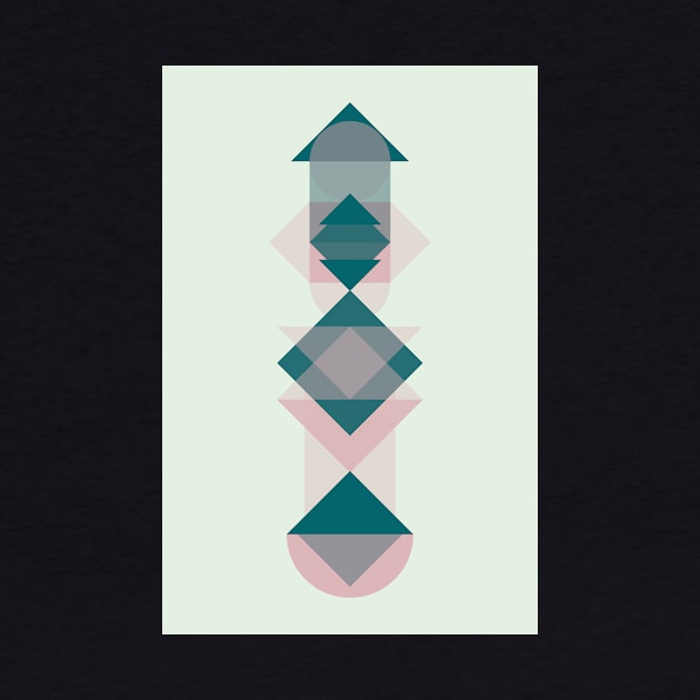 Geometric Totempole Poster I by fivemmPaper